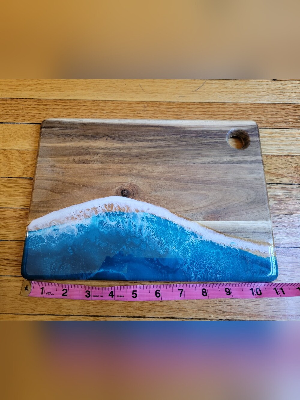 Lynn & Liana Ocean Vibes Acacia Resin Charcuterie Cheeseboard 8x11 Made In 🇨🇦